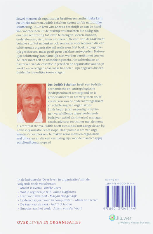 Achterkant van De kern van de zaak