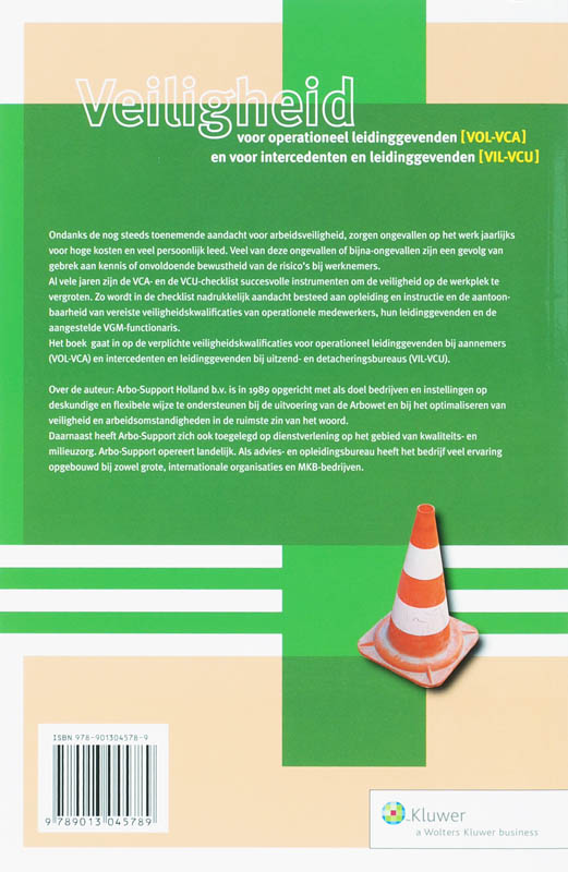 Achterkant van Veiligheid voor operationeel leidinggevenden (VOL-VCA)
