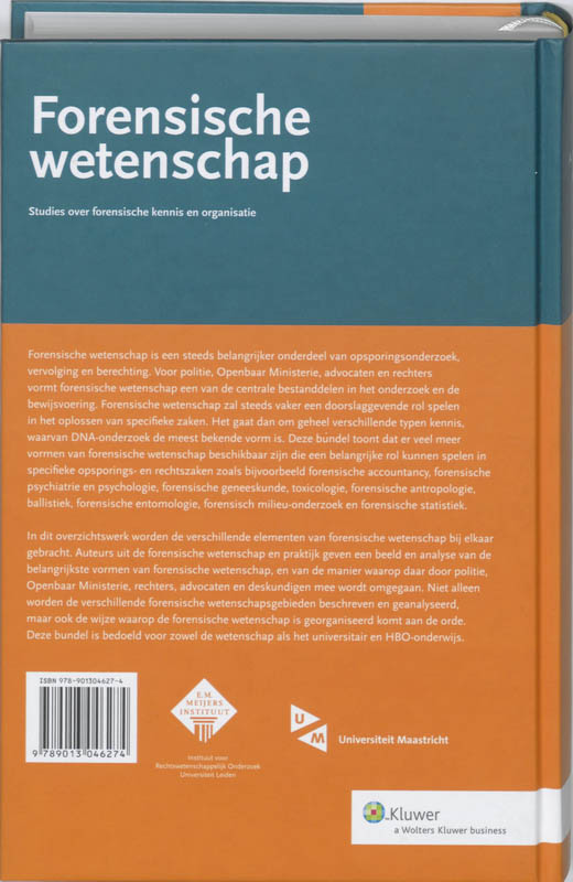 Achterkant van Forensische wetenschap