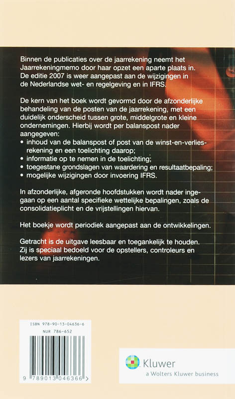Achterkant van 2007