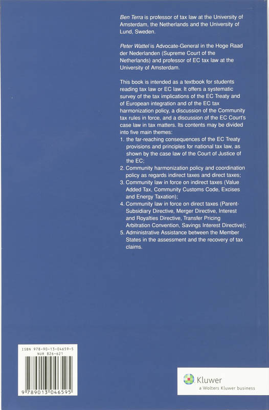 Achterkant van European Tax Law