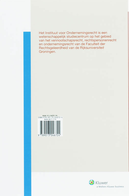 Achterkant van Structuurwijzigingen kapitaalvennootschappen/positie schuldeisers