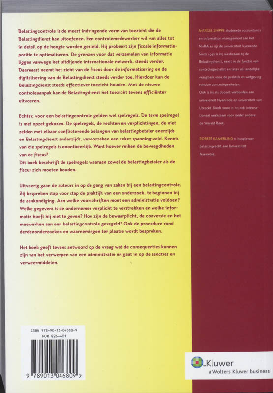 Achterkant van Belastingcontrole