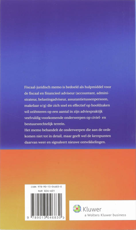 Achterkant van Fiscaal-juridisch memo