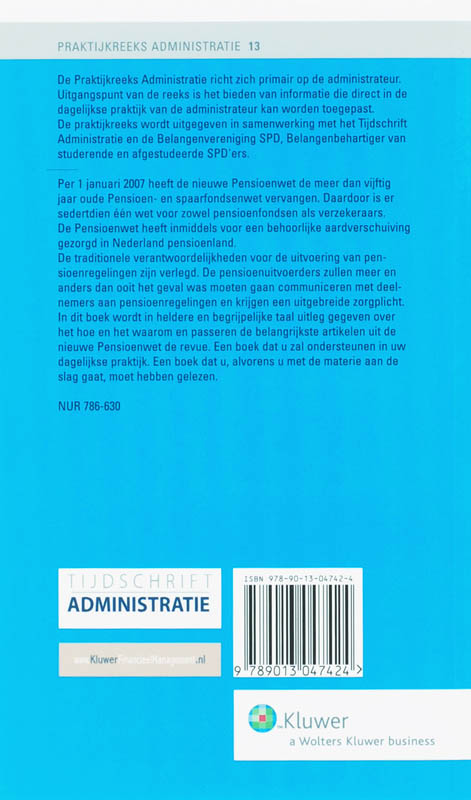 Achterkant van Alles over pensioenen