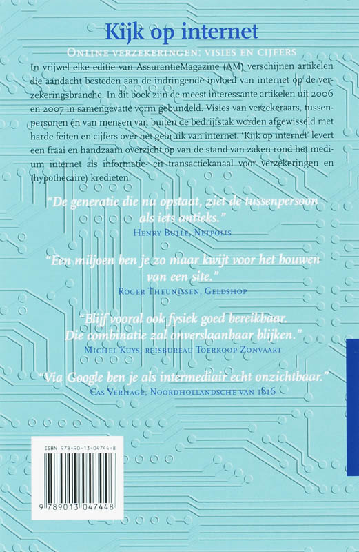 Achterkant van Kijk op internet
