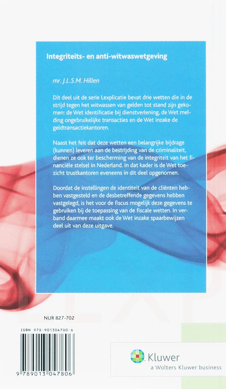 Achterkant van Integriteits- en anti-witwaswetgeving