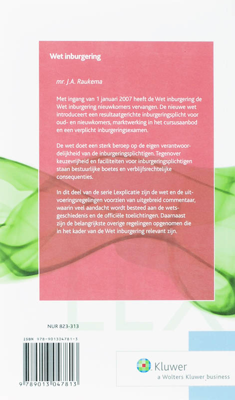 Achterkant van Wet inburgering