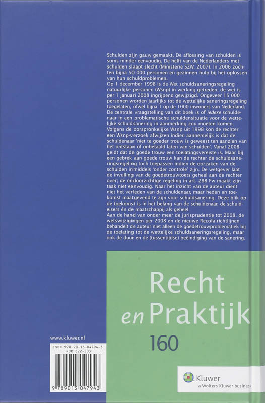 Achterkant van Wsnp en goede trouw