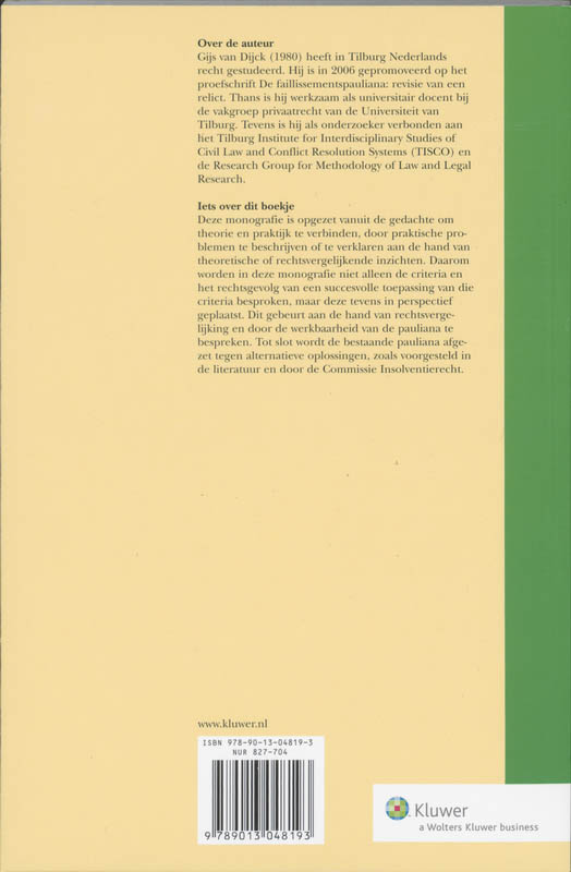 Achterkant van Pauliana
