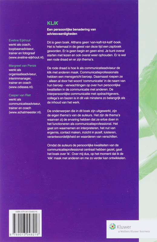 Achterkant van KLIK