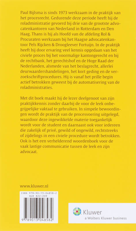 Achterkant van Het civiele proces