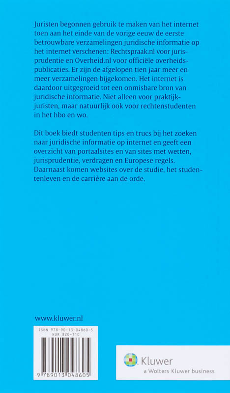 Achterkant van Internet voor juridische studenten