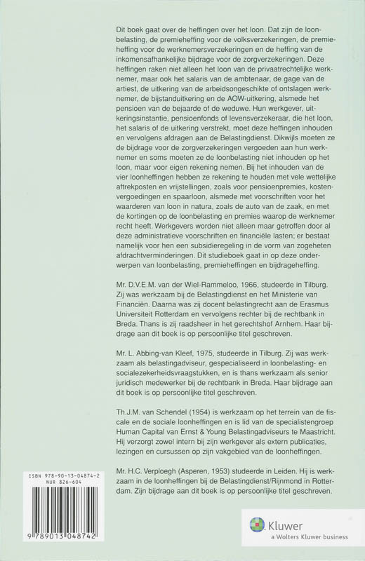 Achterkant van Loonheffingen