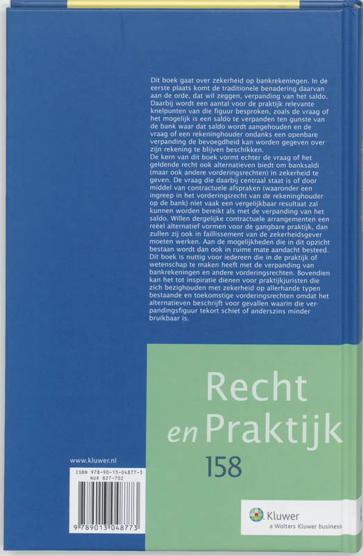 Achterkant van Alternatieven voor zekerheid op bankrekeningen