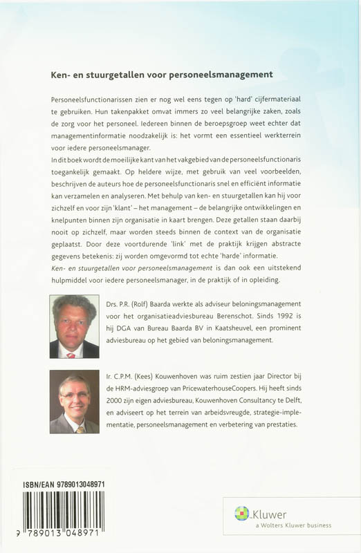 Achterkant van Ken- en Stuurgetallen voor Personeelsmanagement