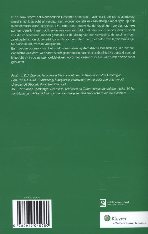 Achterkant van Het Nederlandse kiesrecht