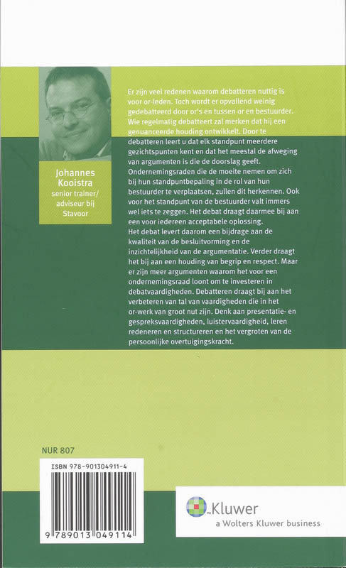 Achterkant van OR en debatteren