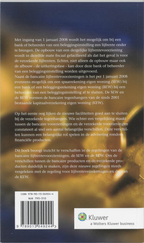 Achterkant van Memo financiële planning - banksparen