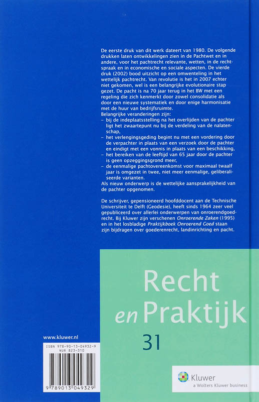 Achterkant van Pacht
