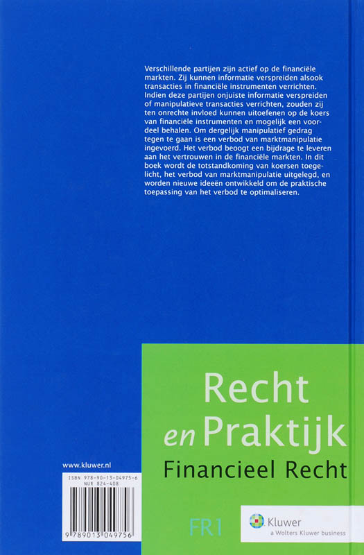 Achterkant van Het verbod van marktmanipulatie