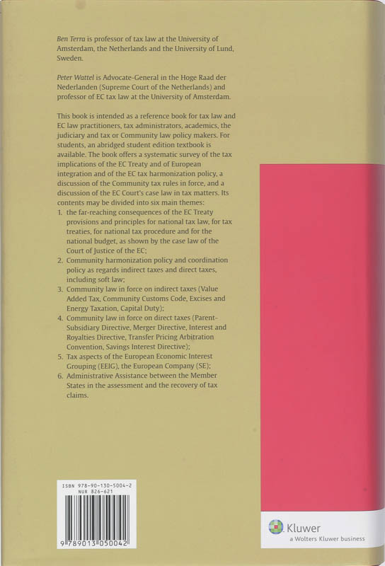 Achterkant van European Tax Law