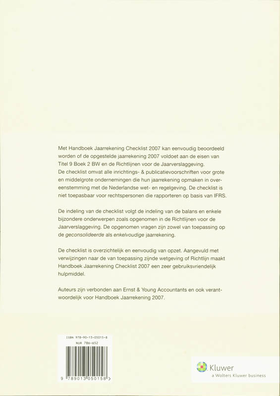 Achterkant van 2007