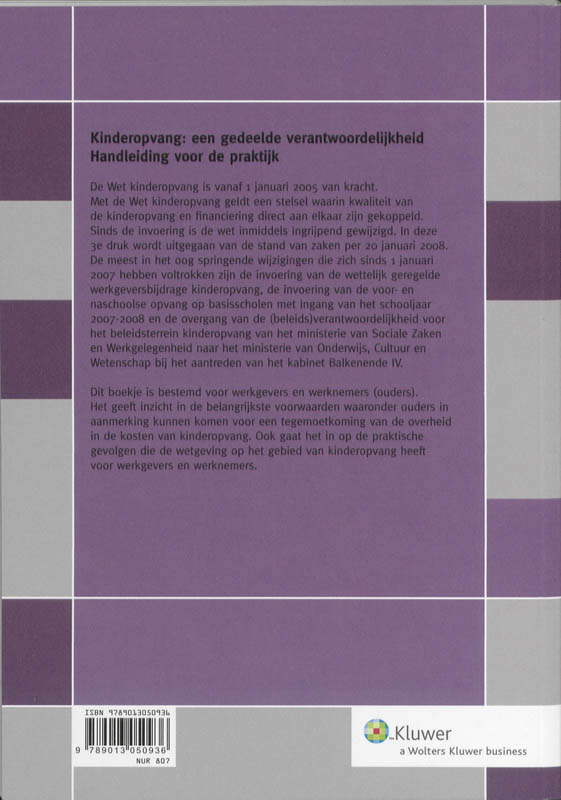 Achterkant van Kinderopvang: een gedeelde verantwoordelijkheid