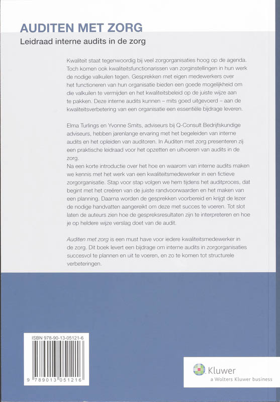 Achterkant van Auditen met zorg