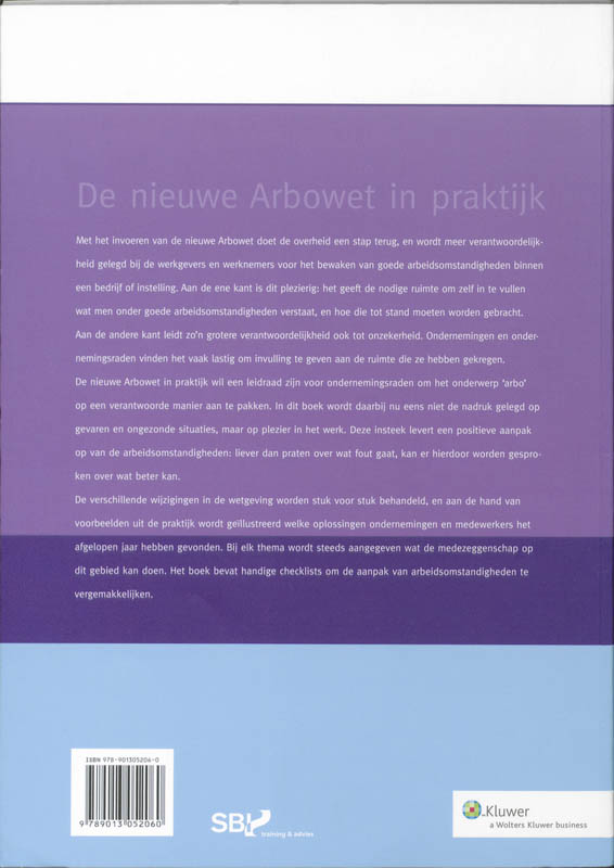 Achterkant van De nieuwe Arbowet in de praktijk