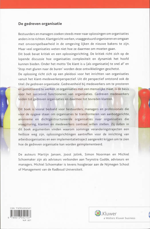 Achterkant van De gedreven organisatie