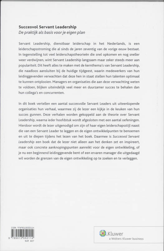Achterkant van Succesvol Servant Leadership