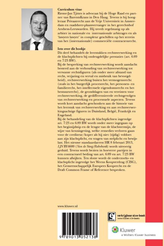 Achterkant van Rechtsverwerking en klachtplichten