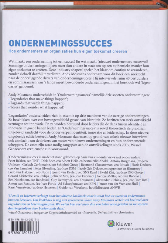 Achterkant van Ondernemingssucces