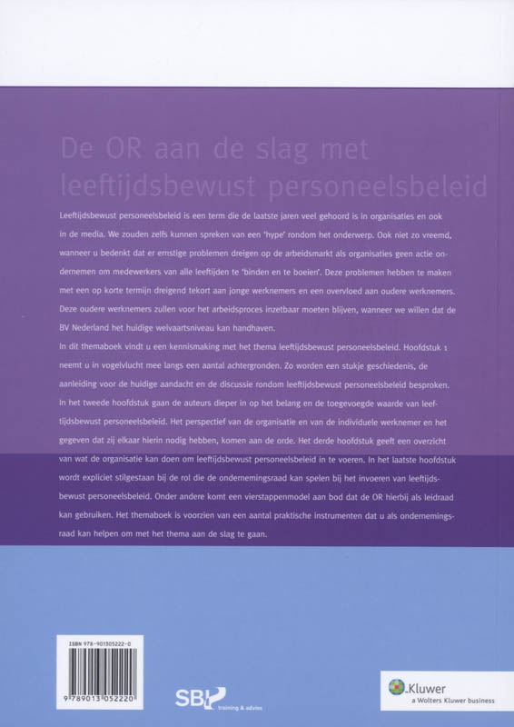 Achterkant van Leeftijdsbewust personeelsbeleid