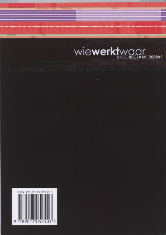 Achterkant van Wie Werkt Waar in de Reclame 2008-001