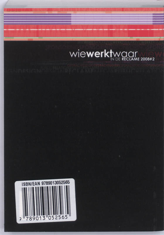 Achterkant van Wie Werkt Waar in de Reclame 2008-002