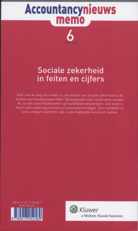Achterkant van Sociale zekerheid in feiten en cijfers