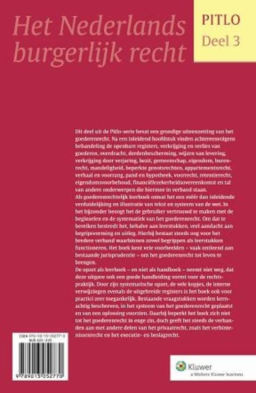 Achterkant van Pitlo 3 - Goederenrecht