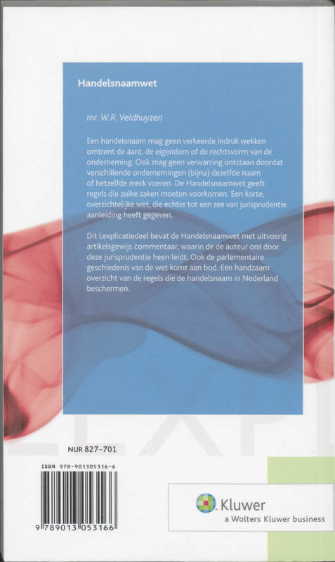 Achterkant van Handelsnaamwet