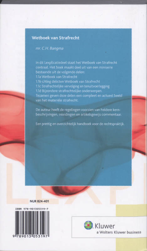 Achterkant van Wetboek van Strafrecht