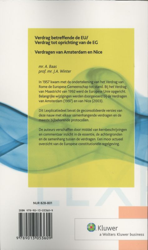 Achterkant van Verdrag betreffende de EU/Verdrag tot oprichting van de EG