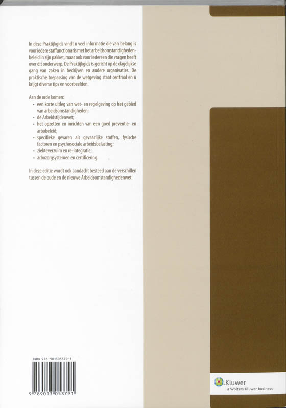 Achterkant van Praktijkgids Arbeidsomstandigheden