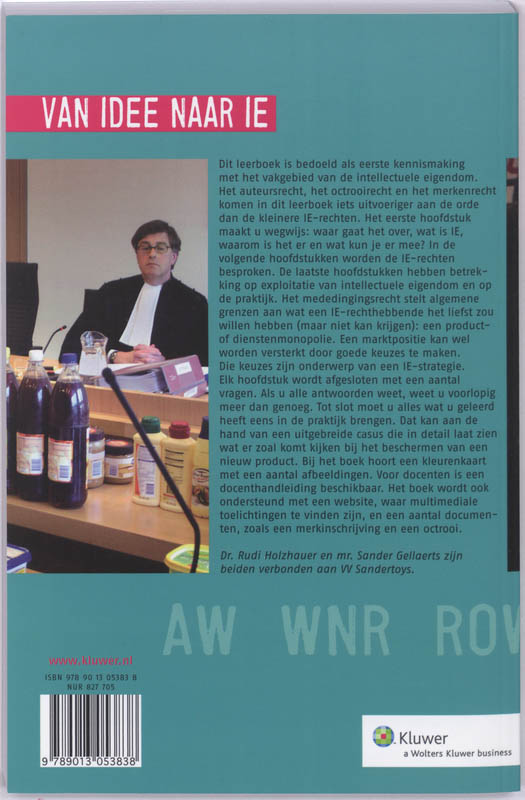 Achterkant van Van idee naar IE