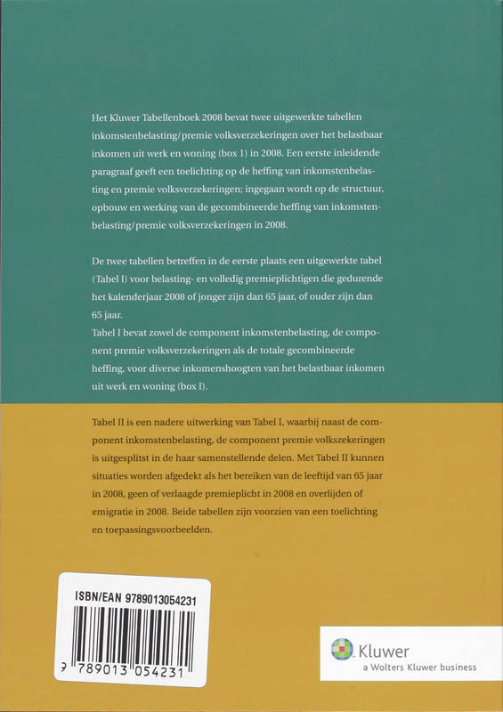 Achterkant van 2008