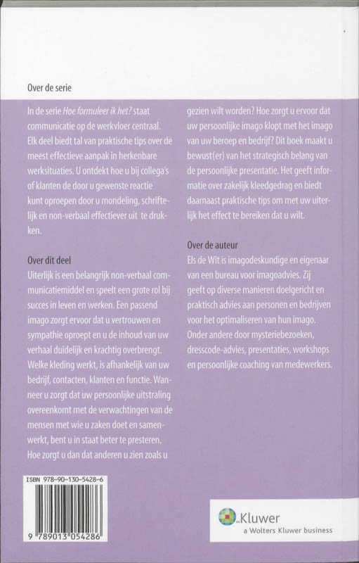 Achterkant van Uw uitgesproken uiterlijk