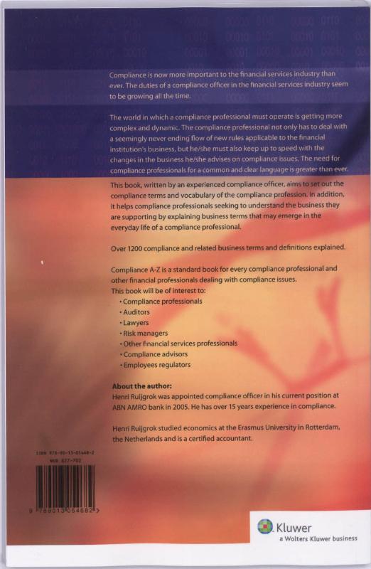 Achterkant van Compliance A-Z