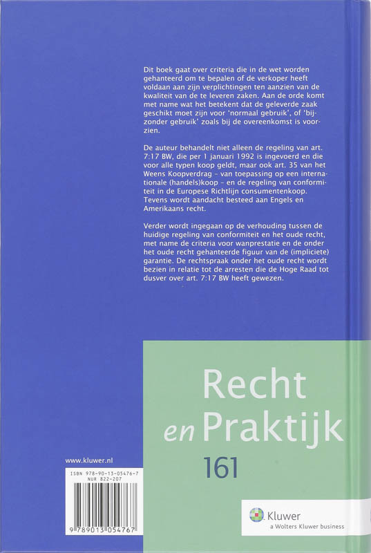 Achterkant van Conformiteit bij koop