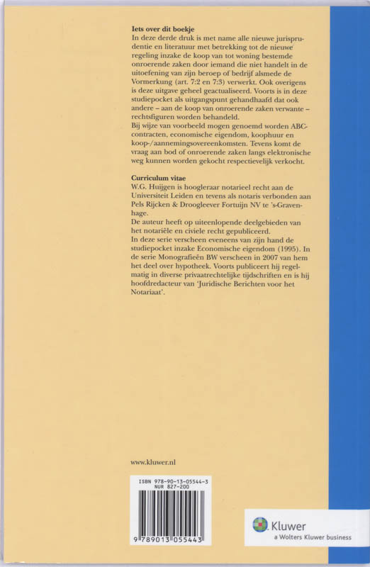 Achterkant van Koop en verkoop van onroerende zaken