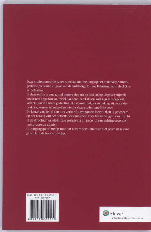 Achterkant van Studenteneditie